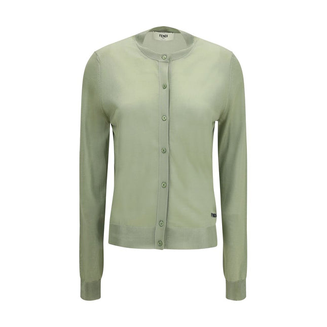 Fendi Bicolor Viscose Cardigan