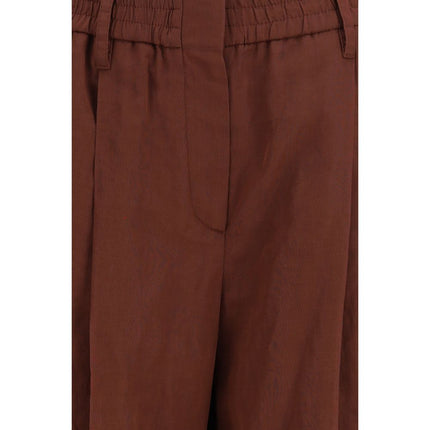 Brunello Cucinelli Brown Cotton Casual Pants