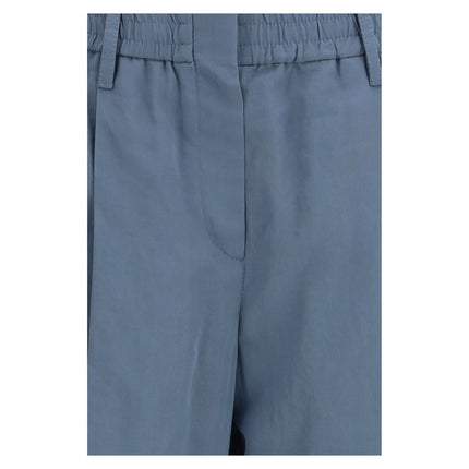 Brunello Cucinelli Blue Cotton Casual Pants