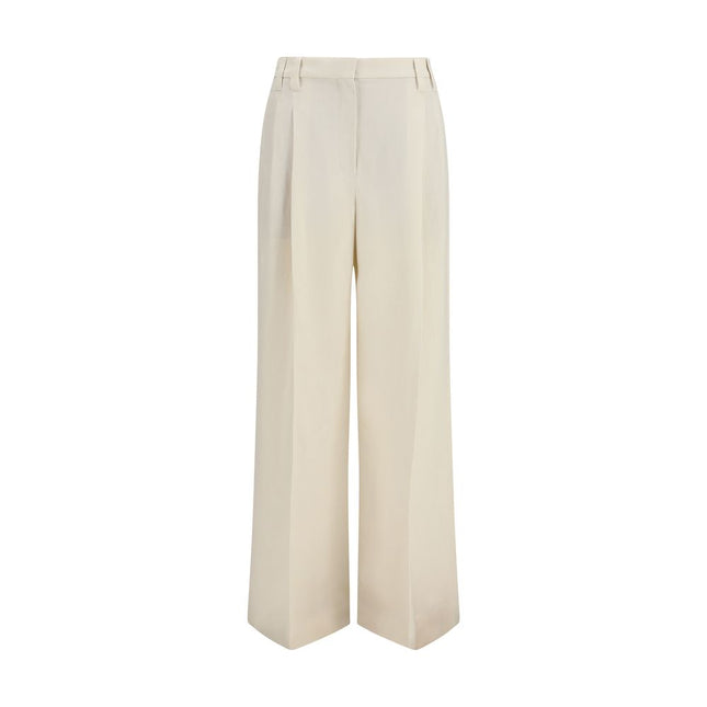 Brunello Cucinelli Beige Viscose Casual Pants