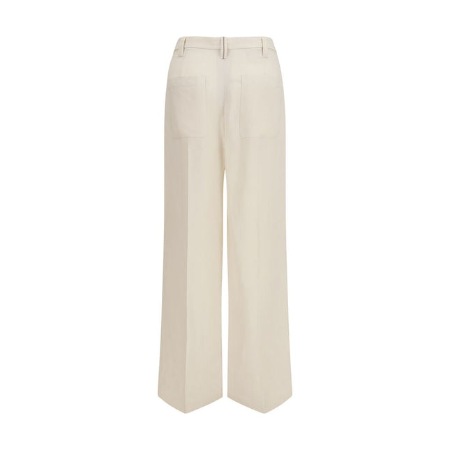 Brunello Cucinelli Beige Viscose Casual Pants
