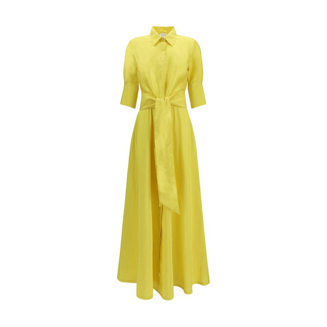 Sara Roka Bicolor Silk Casual Dress