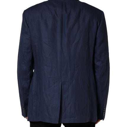 Dolce & Gabbana Blue Single Breasted 2 Button Suit Jacket