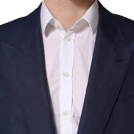 Dolce & Gabbana Blue Single Breasted 2 Button Suit Jacket