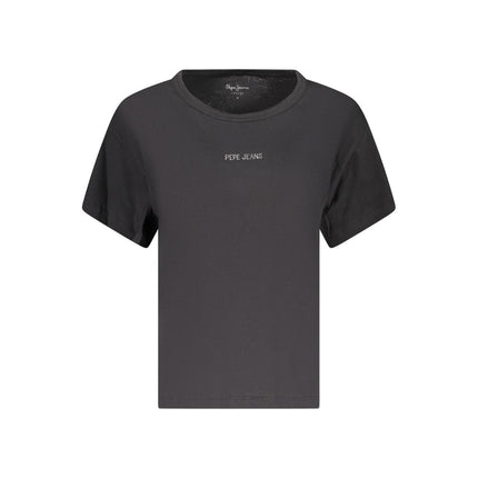 Pepe Jeans Black Cotton Women T-Shirt