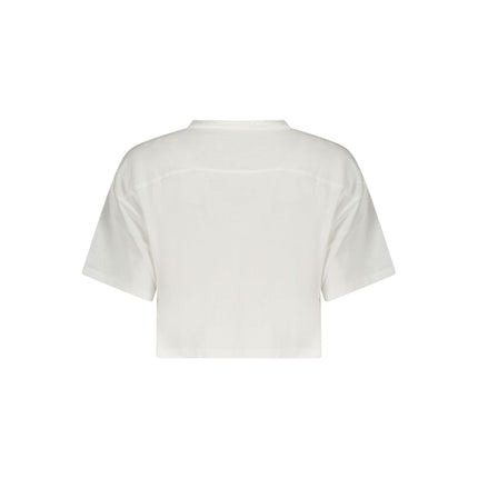 Converse White Cotton Womens T-Shirt