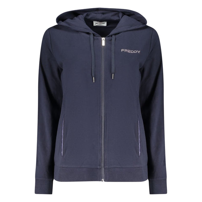 Freddy Blue Cotton Womens Hoodie