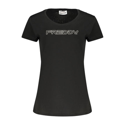 Freddy Black Cotton Womens T-Shirt