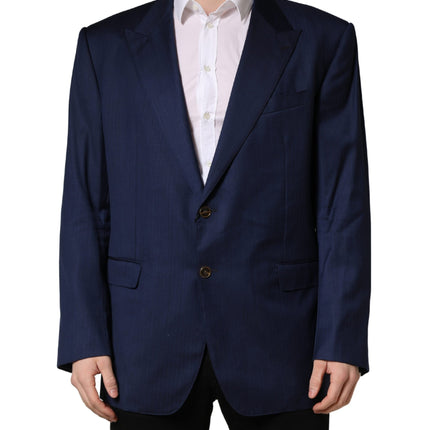 Dolce & Gabbana Blue Single Breasted 2 Button Suit Jacket