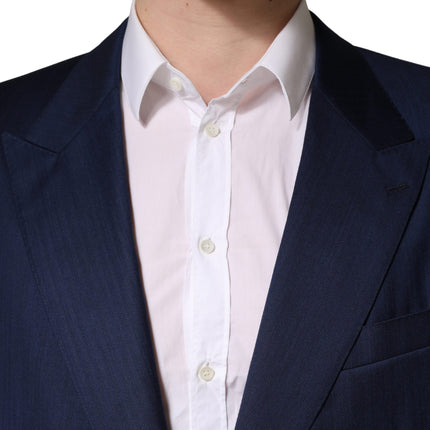 Dolce & Gabbana Blue Single Breasted 2 Button Suit Jacket