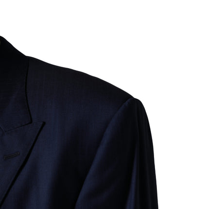 Dolce & Gabbana Blue Single Breasted 2 Button Suit Jacket