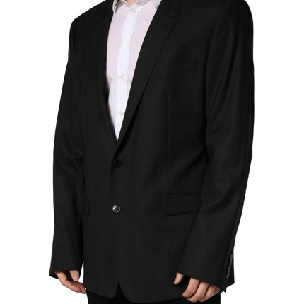 Dolce & Gabbana Black Single Breasted 2 Button Suit Jacket