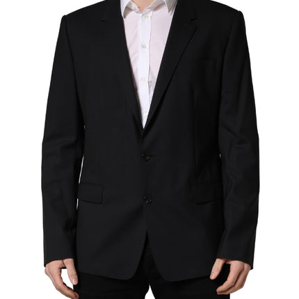 Dolce & Gabbana Blue Single Breasted 2 Button Suit Jacket