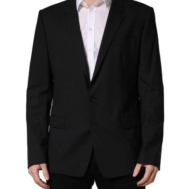 Dolce & Gabbana Blue Single Breasted 2 Button Suit Jacket