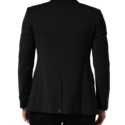 Dolce & Gabbana Black Polyester 2 Buttons Men Suit Jacket