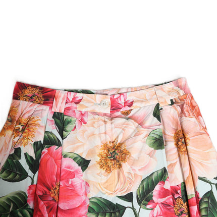 Dolce & Gabbana Multicolor Floral High Waist Cropped Pants
