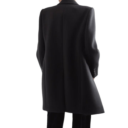 Saint Laurent Black Wool Coat