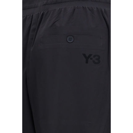 Y-3 Black Polyester Bermuda Shorts