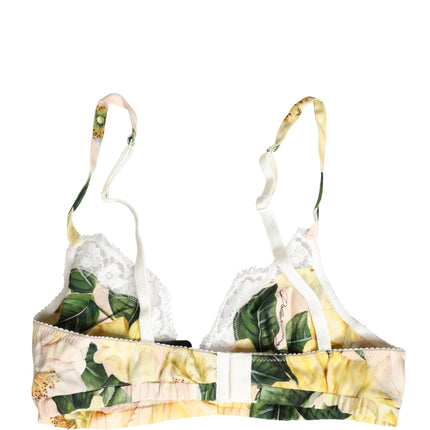 Dolce & Gabbana Multicolor Floral Print Soft Cup Bra Underwear