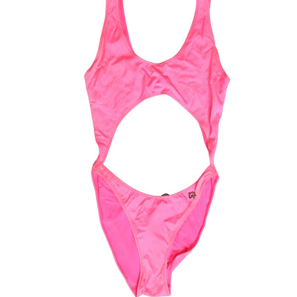 Dolce & Gabbana Pink Cut-Out High Leg One Piece Swimsuit Swimwear