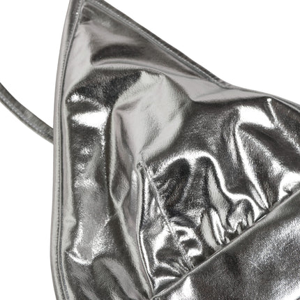 Dolce & Gabbana Metallic Silver Sleeveless Bustier Cropped Top