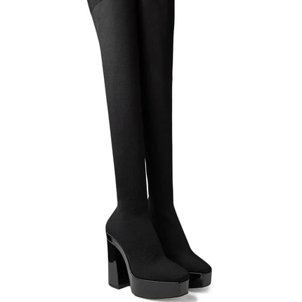 Jimmy Choo Black Fabric Over The Knee