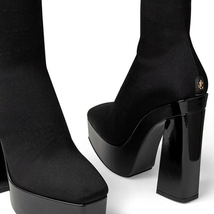 Jimmy Choo Black Fabric Over The Knee
