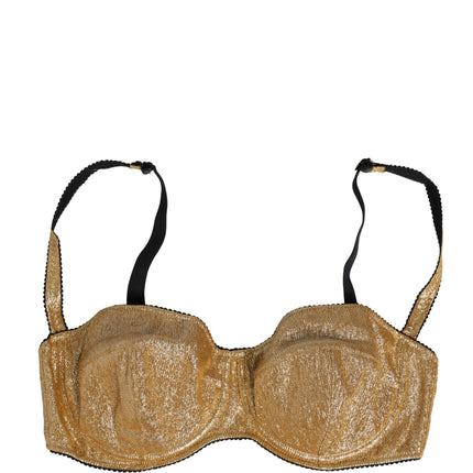 Dolce & Gabbana Gold Semi-Pad Underwire Balconette Bra Underwear