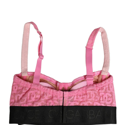 Dolce & Gabbana Pink Semi-Pad Underwire Balconette Bra Underwear