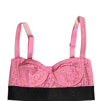 Dolce & Gabbana Pink Semi-Pad Underwire Balconette Bra Underwear