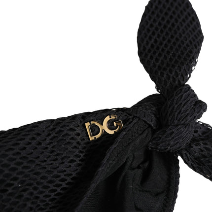 Dolce & Gabbana Swimwear Black Side-Tie Bikini Bottom DG Logo