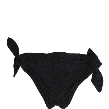 Dolce & Gabbana Swimwear Black Side-Tie Bikini Bottom DG Logo