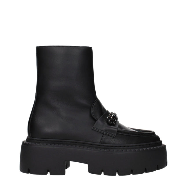 Jimmy Choo Black Leather Ankle Boots