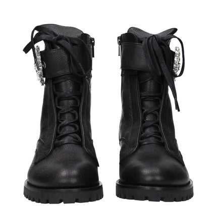 Jimmy Choo Black Leather Ankle Boots