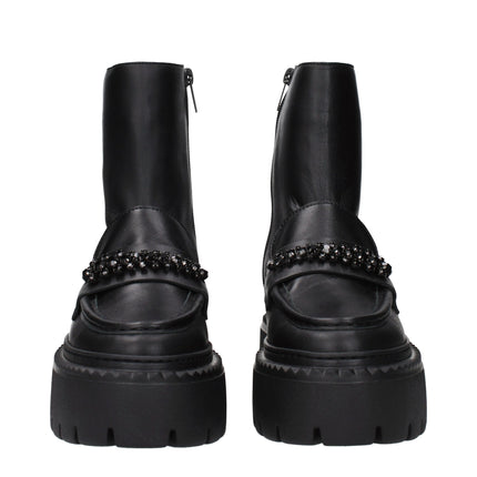 Jimmy Choo Black Leather Ankle Boots