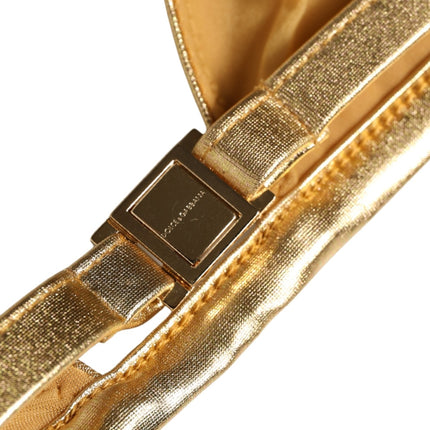 Dolce & Gabbana Gold-Tone Triangle Bikini Top DG Logo Swimwear