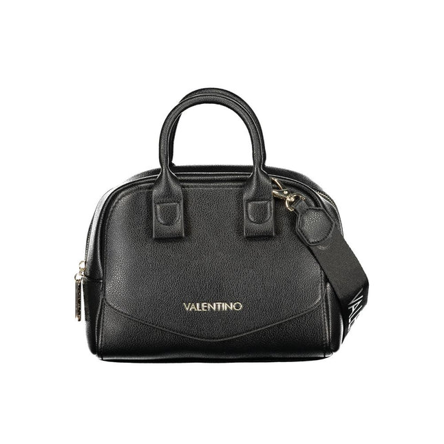 Mario Valentino Black Synthetic Leather Women's Bag with Shoulder Strap