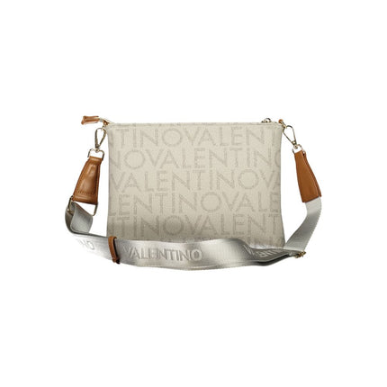 Mario Valentino Beige Polyurethane Women's Bag with Zip Closure and Strap