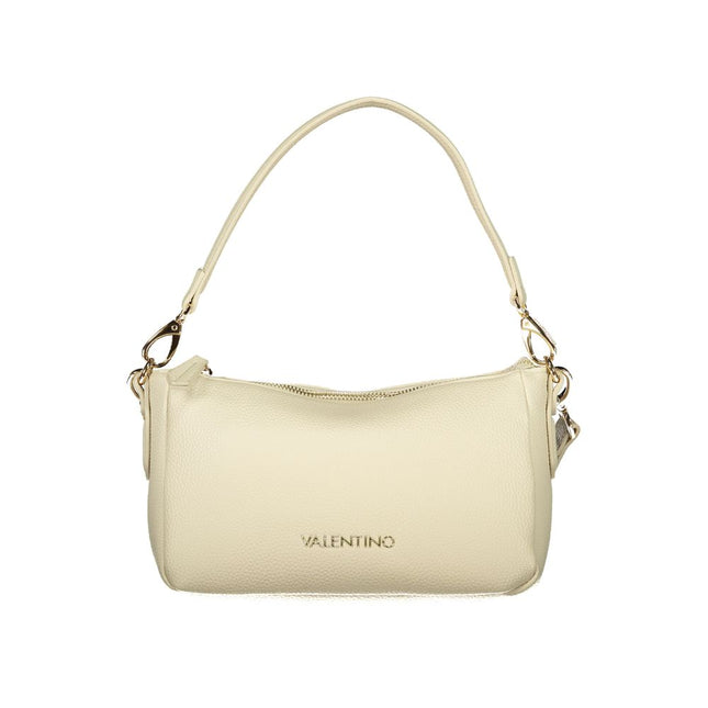Mario Valentino Beige Polyurethane Women's Bag with Shoulder Strap