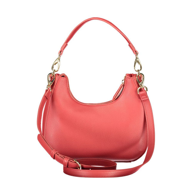 Mario Valentino Rosso Polyurethane Women's Bag with Removable Shoulder Strap