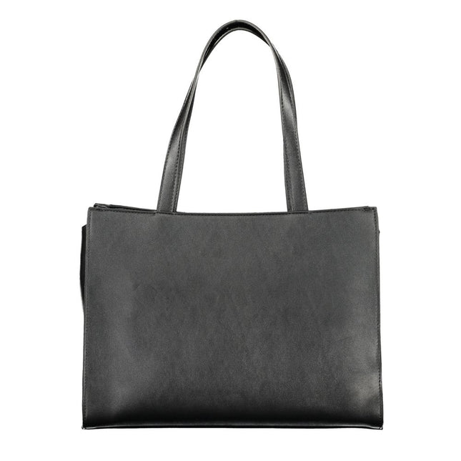 Mario Valentino Nero Polyurethane Women's Bag With Multiple Compartments