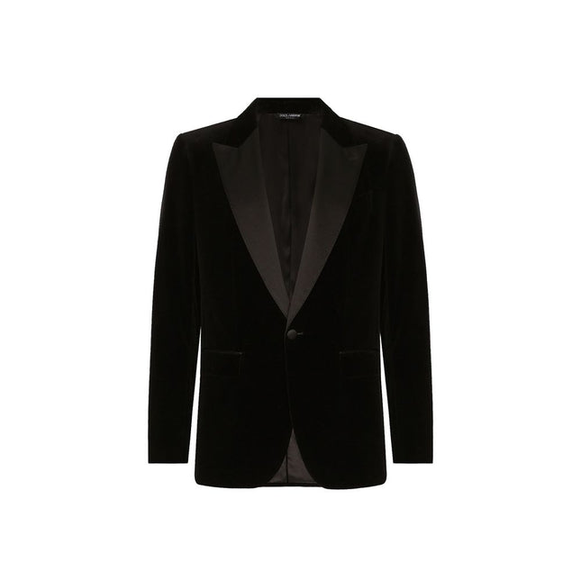 Dolce & Gabbana Black Cotton Blazer