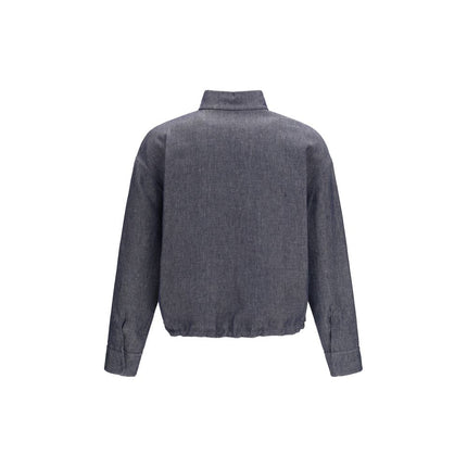 Fendi Blue Linen Denim Jacket
