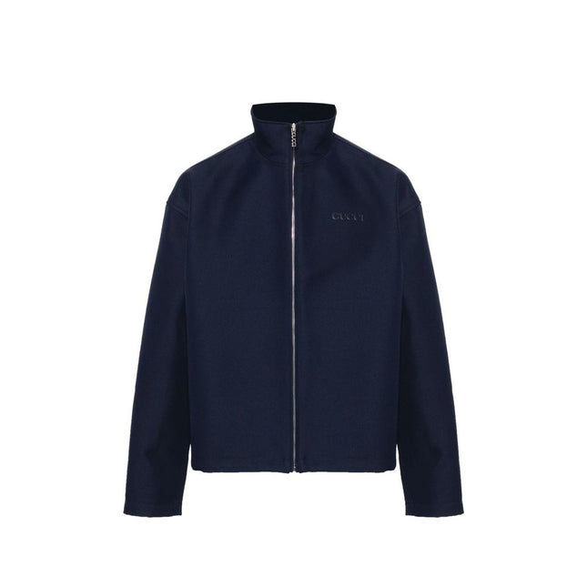 Gucci Blue Marabou Full-Length Jacket