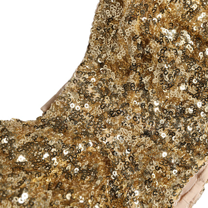 Dolce & Gabbana Gold Sequined Semi-Pad Underwire Bra Underwear