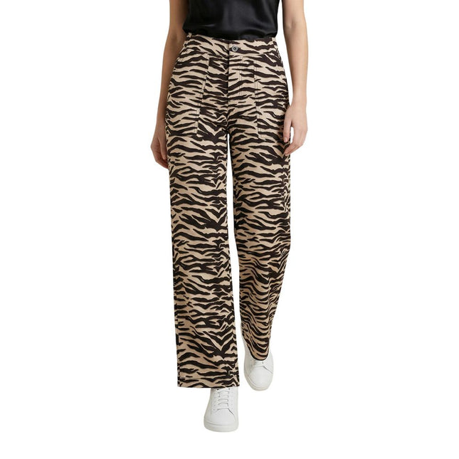 Street One Brown Viscose Casual Pants