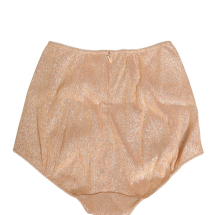 Dolce & Gabbana Beige Silk Blend High Waist Girdle Panty Underwear