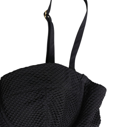 Dolce & Gabbana Black Nylon Padded Balconnet Brassiere Underwear