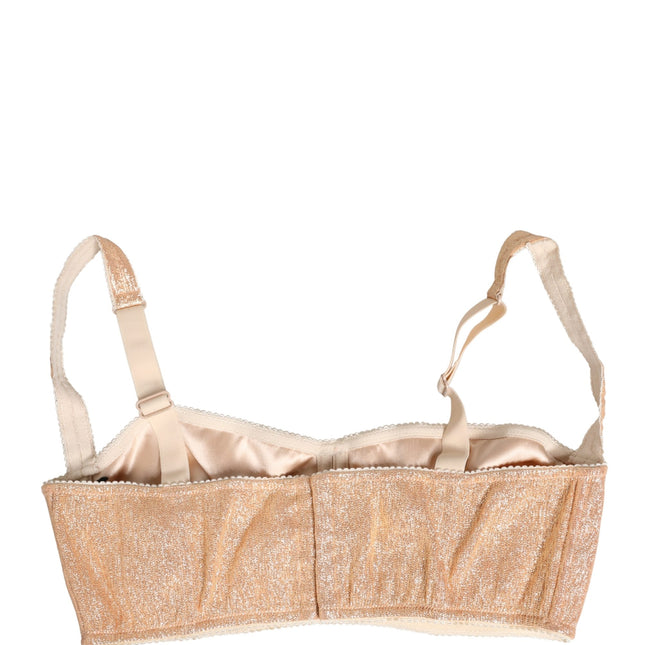 Dolce & Gabbana Beige Semi-Pad Underwire Balconette Bra Underwear