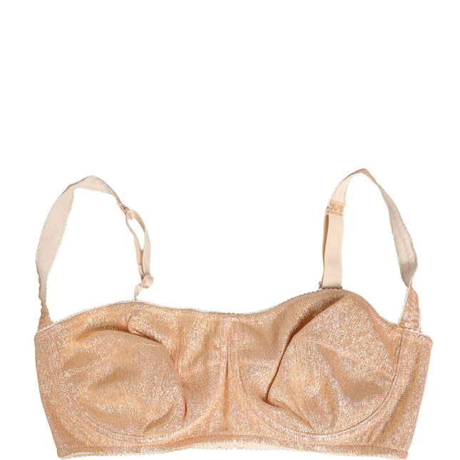 Dolce & Gabbana Beige Semi-Pad Underwire Balconette Bra Underwear